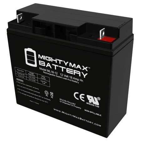 12V 18AH SLA Battery Replacement for Draeger 2C Narkomed Anesthesia -  MIGHTY MAX BATTERY, MAX3898360